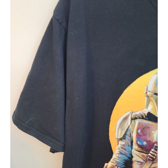 Star Wars Fifth Sun Graphic T Shirt The Mandalorian Baby Yoda Black Mens L - Picture 5 of 8